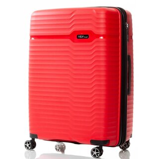 Велика валіза V&V Travel Summer Breeze на 115/125 л вагою 4,3 кг з поліпропілену Червоний